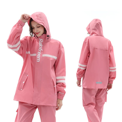 Raninfreem Vêtements de pluie d'extérieur tendance, double réflexion, imperméable, pantalon de pluie, costume L (violet)