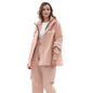 Raninfreem Outdoor Fashion Double Riding Reflection Raincoat Rain Pants Suit L(Lotus Color)