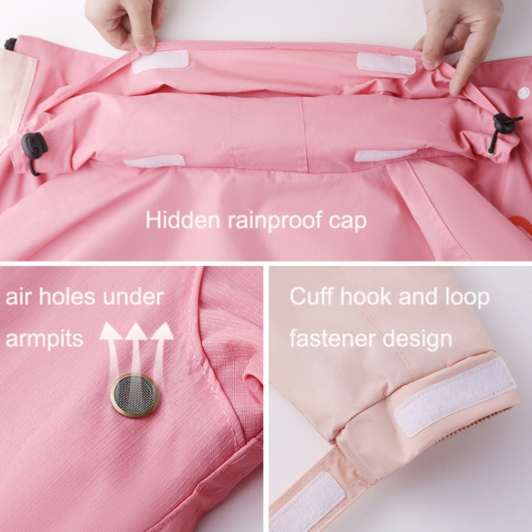 Rainfreem Outdoor Reflective Fashion Split Raincoat Rain Pants Set, Size: S(Pink)