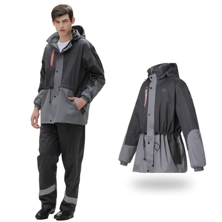 Ensemble imperméable réfléchissant et pantalon de pluie Rainfreem, taille : XL (gris)