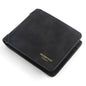 Menbense Matte Short Large Capacity Fashion Casual Adapter Male Wallet(Black)
