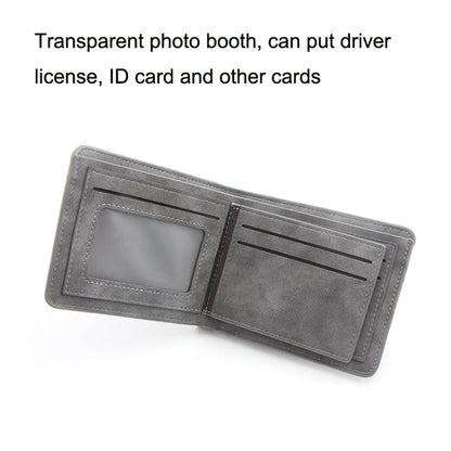 Menbense Matte Short Large Capacity Fashion Casual Adapter Male Wallet(Navy Blue)