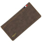 MenBense Matt Male Wallet Long Fashion Large Capacity Male Wallet(Dark Brown)