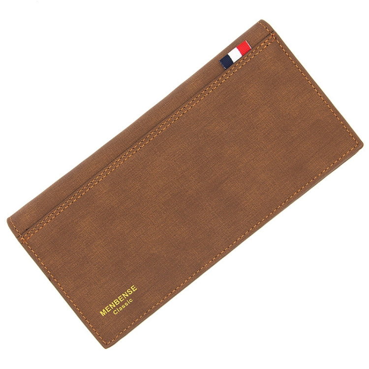 MenBense Matt Male Wallet Long Fashion Large Capacity Male Wallet(Light Brown)