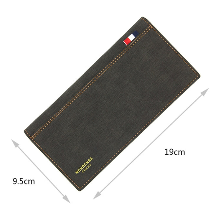 MenBense Matt Male Wallet Long Fashion Large Capacity Male Wallet(Dark Brown)