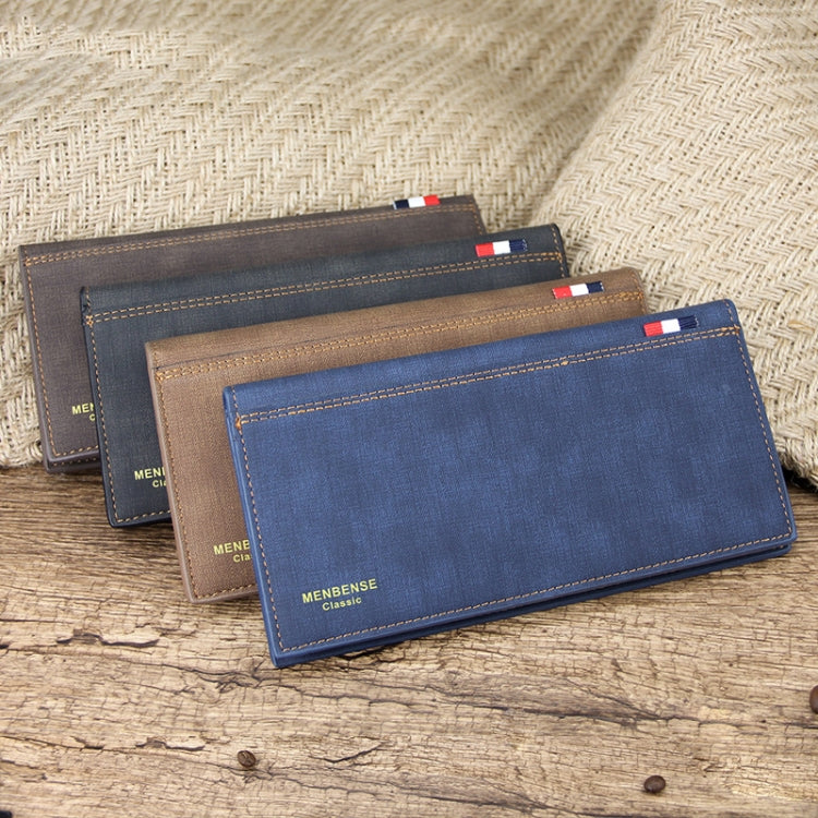 MenBense Matt Male Wallet Long Fashion Large Capacity Male Wallet(Light Brown)