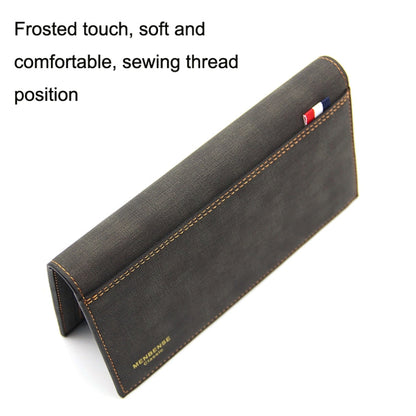 MenBense Matt Male Wallet Long Fashion Large Capacity Male Wallet(Dark Brown)