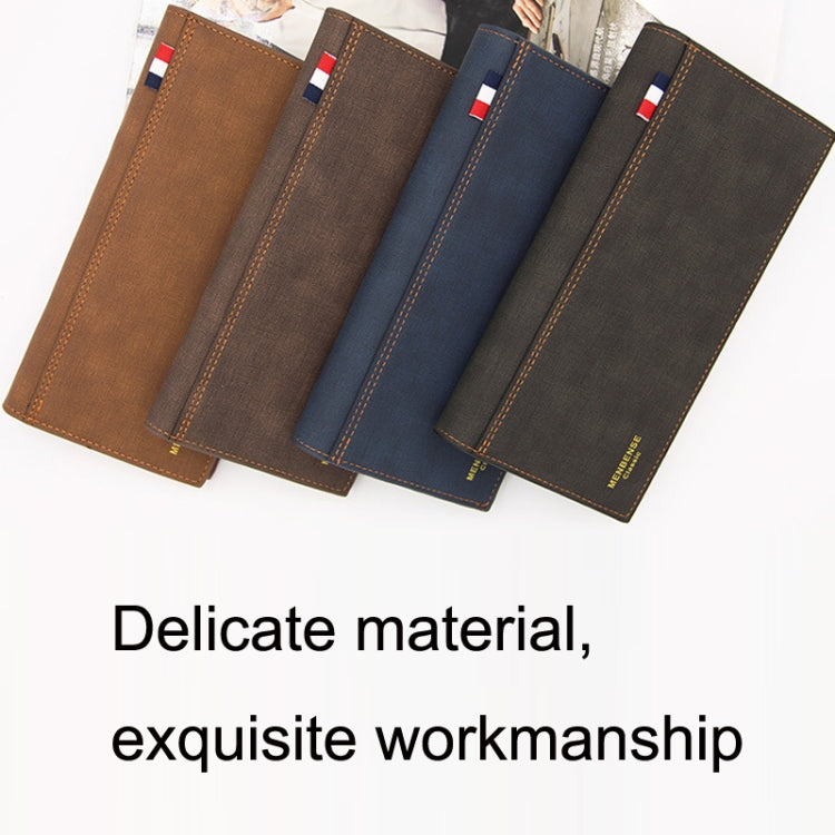 MenBense Matt Male Wallet Long Fashion Large Capacity Male Wallet(Black)