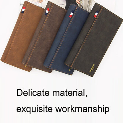 MenBense Matt Male Wallet Long Fashion Large Capacity Male Wallet(Black)