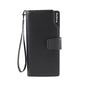 Menbense Fashion Business Simple Handbag PU Large Capacity Male Wallet(Black)