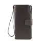 Menbense Fashion Business Simple Handbag PU Large Capacity Male Wallet(Dark Brown)