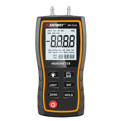 SNDWAY SW-512A Digital Handheld Differential Pressure Gauge Negative Pressure Tester