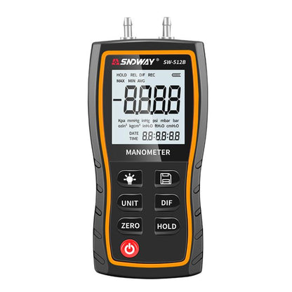 SNDWAY SW-512B Digital Handheld Differential Pressure Gauge Negative Pressure Tester