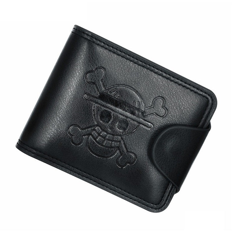 MenBense Hommes Multi-cartes Porte-cartes court à 2 volets (Noir)