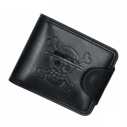 MenBense Hommes Multi-cartes Porte-cartes court à 2 volets (Noir)