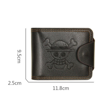 MenBense Hommes Multi-cartes Porte-cartes court à 2 volets (Noir)
