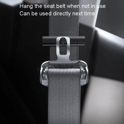 BEN.JACK Car Safety Belt Holder Non-Slip Limiter Slack Adjuster(Silver)