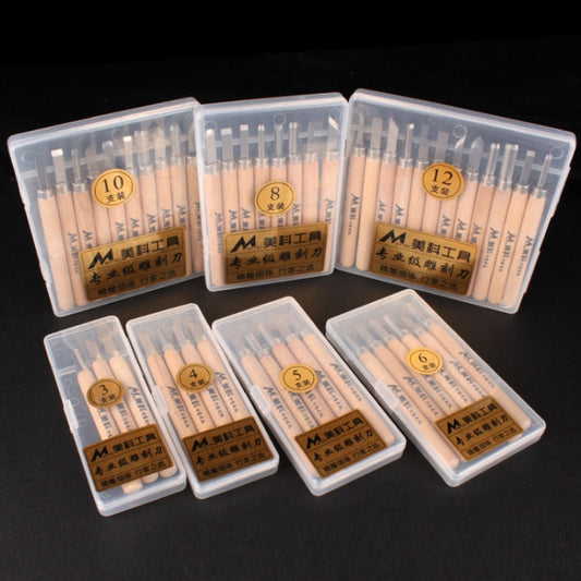 10 PCS/Set MYTEC Multifunctional Woodworking Rubber Stamp Carving Tool Knife