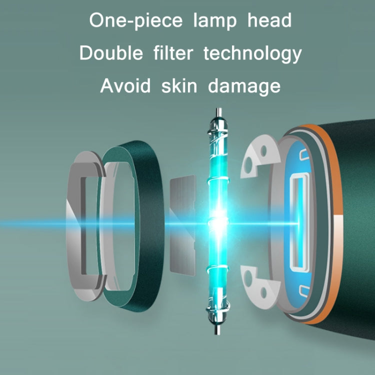 Aimanfun Home IPL Laser Photon Rejuvenation Hair Removal Instrument, Plug: US Plug(Dark Green)