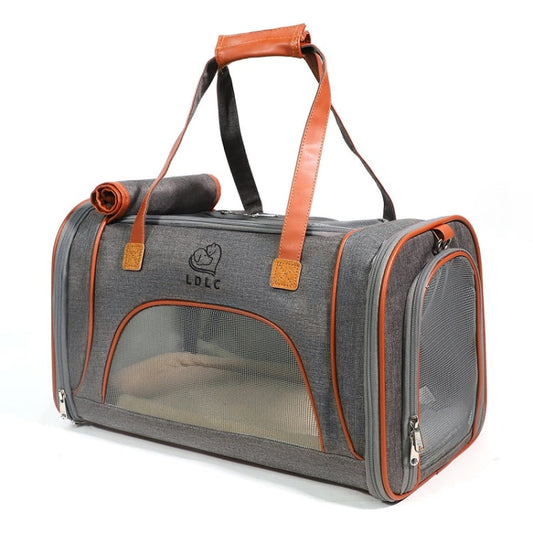 LDLC QS-012 Pet Outing Portable Breathable Foldable Tote Bag(Dark Gray)