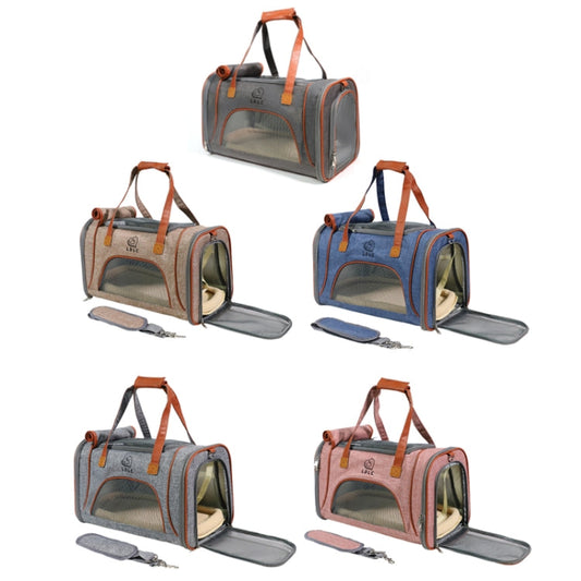 LDLC QS-012 Pet Outing Portable Breathable Foldable Tote Bag(Denim Blue)