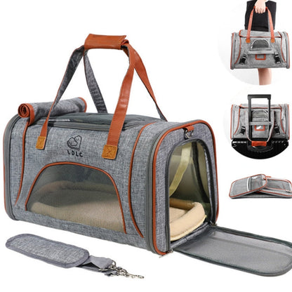 LDLC QS-012 Pet Outing Portable Breathable Foldable Tote Bag(Denim Blue)
