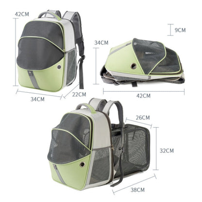 LDLC QS-067 Outdoor Breathable Can Expand Portable Pet Bag(Green)
