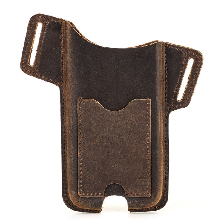 CONTACTS FAMILY Crazy Horse Leather Large Screen Mobile Phone Belt Holster(Brown)