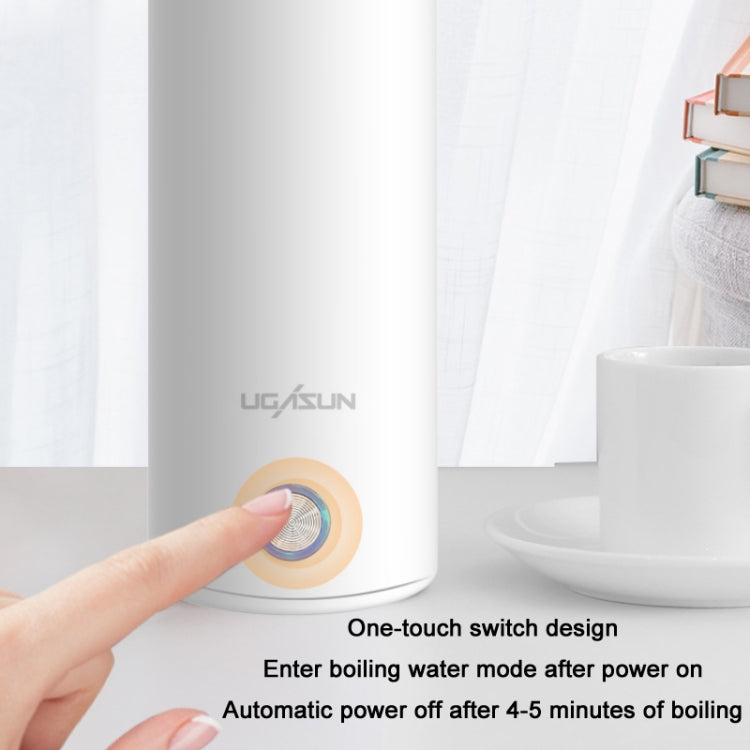 UGASUN Travel Portable Mini Electric Heated Water Cup, Color: US Plug (White)