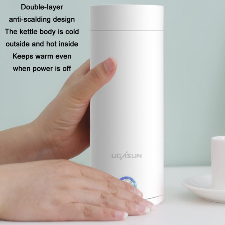 UGASUN Travel Portable Mini Electric Heated Water Cup, Color: US Plug (White)