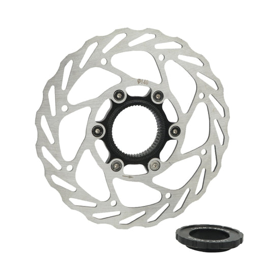 Disques de frein VTT RACEWORK RS6 à fixation centrale, Diamètre : 140 mm