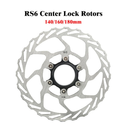 Disques de frein VTT RACEWORK RS6 à fixation centrale, Diamètre : 140 mm