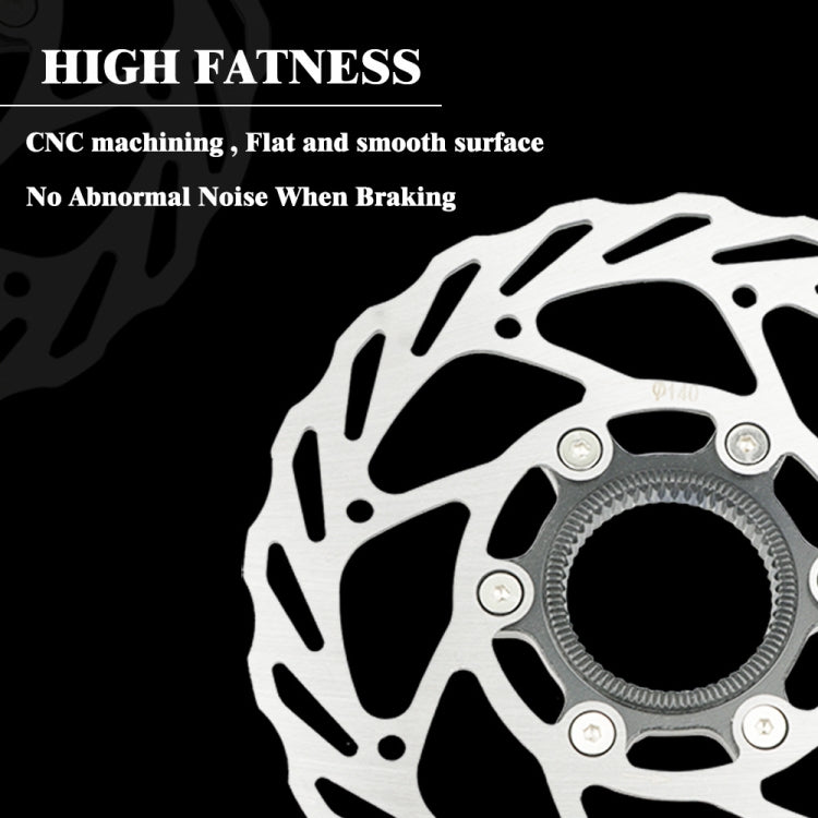 Disques de frein VTT RACEWORK RS6 à fixation centrale, Diamètre : 140 mm