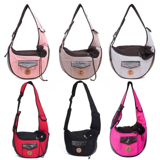 LOVOYAGER Diagonal Pet Backpack Small Dog And Cat Travel Bag, Style: Summer Mesh Red