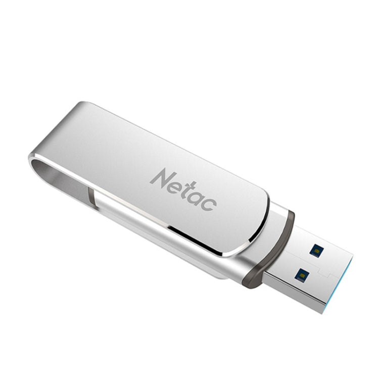 Disque U pour ordinateur de voiture rotatif en métal USB 3.0 haute vitesse Netac U388, capacité : 128 Go