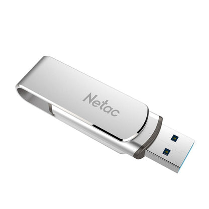 Disque U pour ordinateur de voiture rotatif en métal USB 3.0 haute vitesse Netac U388, capacité : 128 Go