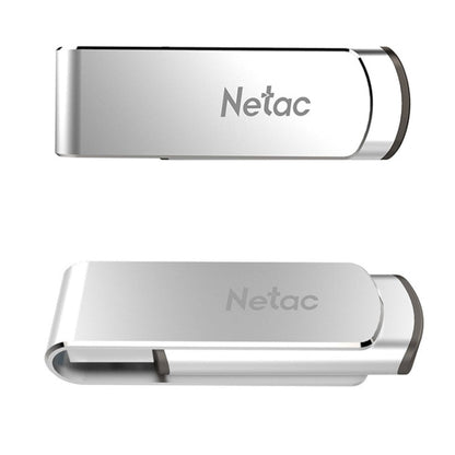 Disque U pour ordinateur de voiture rotatif en métal USB 3.0 haute vitesse Netac U388, capacité : 128 Go