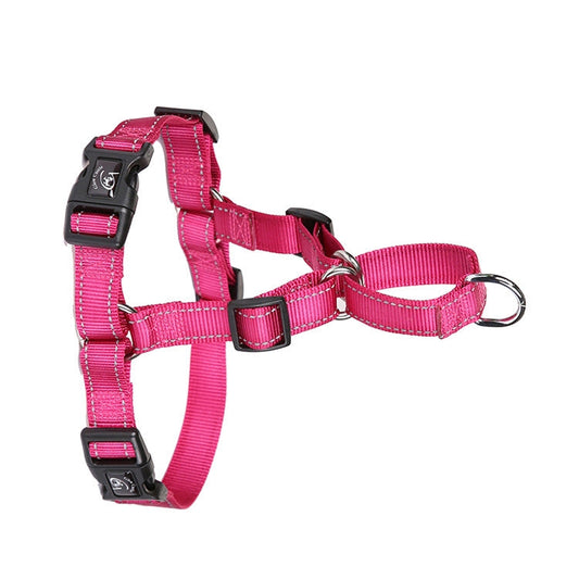 Glow Castle Pet Reflective Nylon Prevent Running Wild Chest Strap, Size: S(Rose Red)