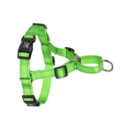 Harnais de poitrine réfléchissant en nylon pour animaux de compagnie Glow Castle, empêche la fugue, taille : L (vert herbe)
