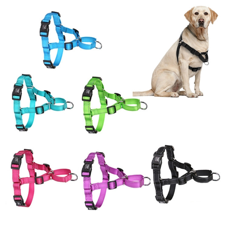 Harnais de poitrine réfléchissant en nylon pour animaux de compagnie Glow Castle, empêche la fugue, taille : L (vert herbe)