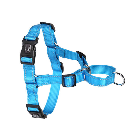 Glow Castle Pet Reflective Nylon Prevent Running Wild Chest Strap, Size: XL(Sky Blue)
