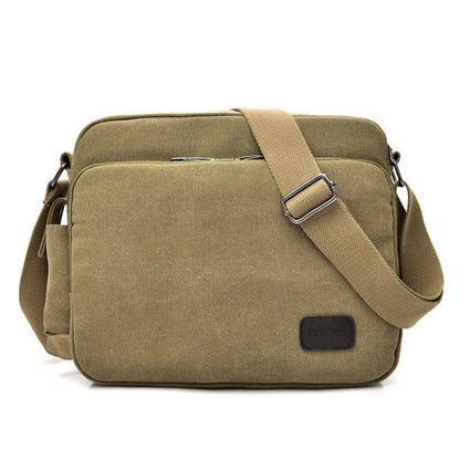Sac à bandoulière polyvalent en toile vintage RuYiHuang pour homme (kaki)