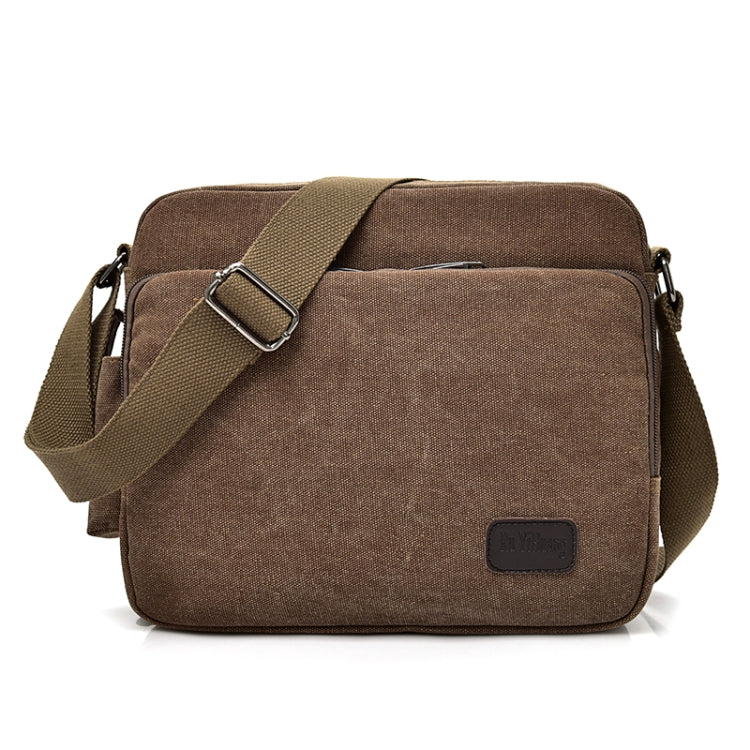 RuYiHuang Sac à Bandoulière Unique Polyvalent en Toile Vintage pour Homme (Marron)