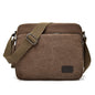 RuYiHuang Sac à Bandoulière Unique Polyvalent en Toile Vintage pour Homme (Marron)