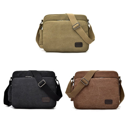 RuYiHuang Sac à Bandoulière Unique Polyvalent en Toile Vintage pour Homme (Marron)