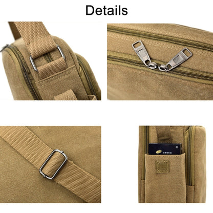 Sac à bandoulière polyvalent en toile vintage RuYiHuang pour homme (kaki)
