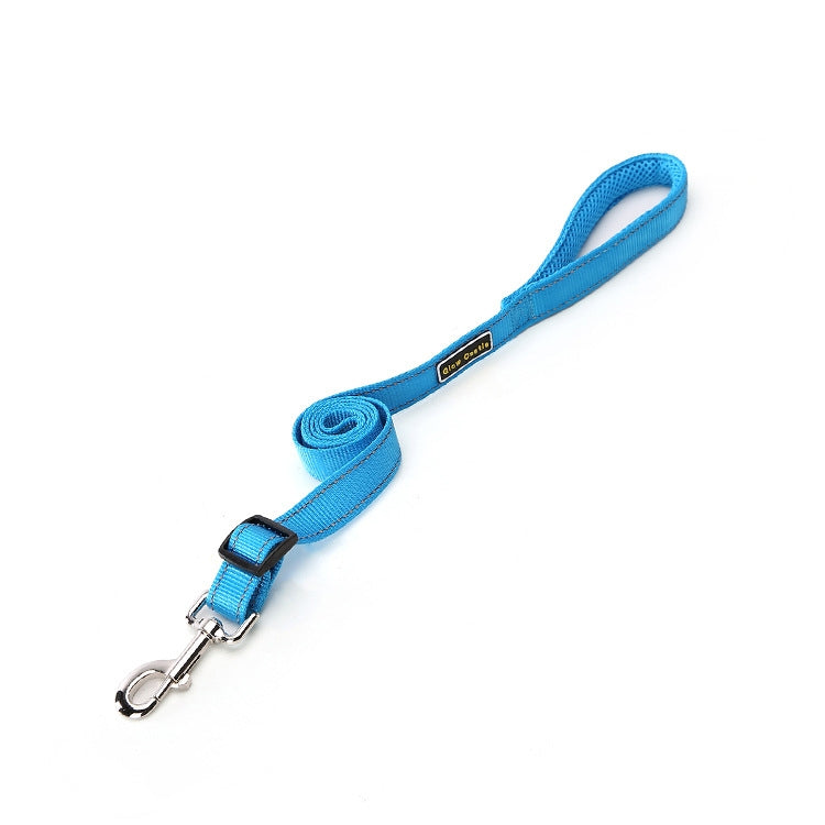 Glow Castle Soft Handle Reflective Adjustable Length Dogs Traction Rope(Blue)