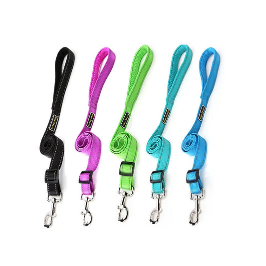 Glow Castle Soft Handle Reflective Adjustable Length Dogs Traction Rope(Purple)