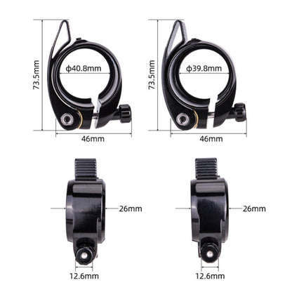 ZTTO Folding Bicycle Seatpost Clamp Retrofit Accessories, Color: 39.8mm (Red)