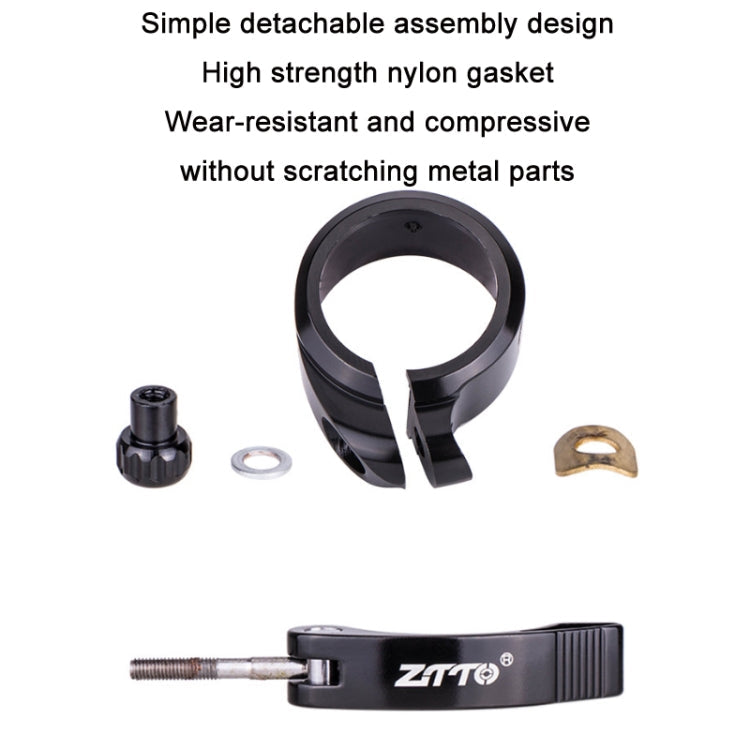 ZTTO Folding Bicycle Seatpost Clamp Retrofit Accessories, Color: 39.8mm (Red)